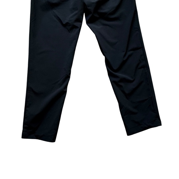 ZARA Men's Black Casual Pants Size L 32x29 Elastic Waist Tapered Leg Stretch - Picture 6 of 7